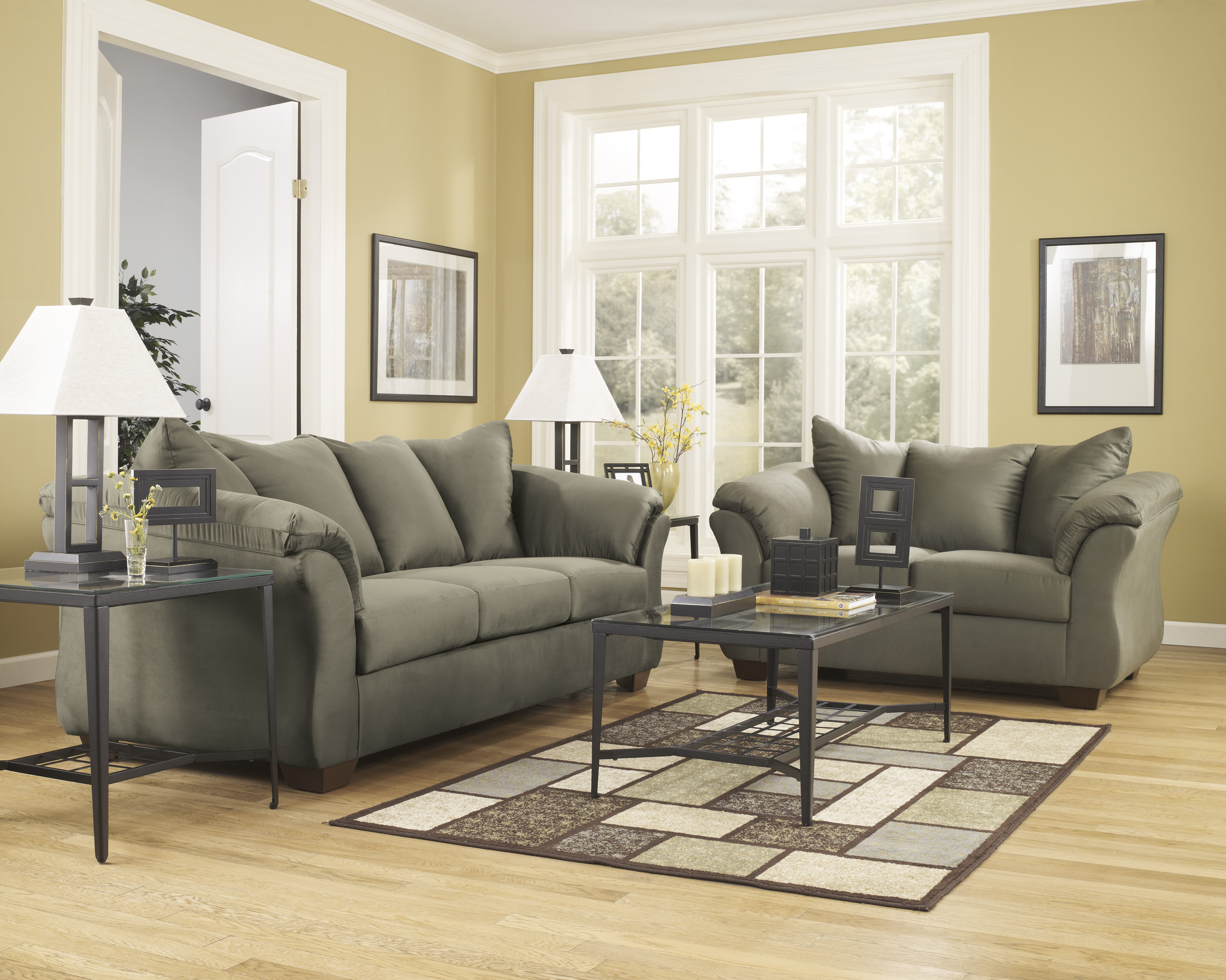 Signature Design by Ashley 7- Piece Living Room Set: Model#  75003/T133/L318924 – Basham's, image size:3000x2400